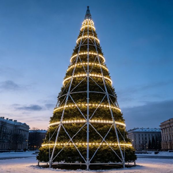 Dekorativer Weihnachtsbaumturm