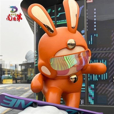 Große Kaninchen-Fiberglasstatuen für den Außenbereich